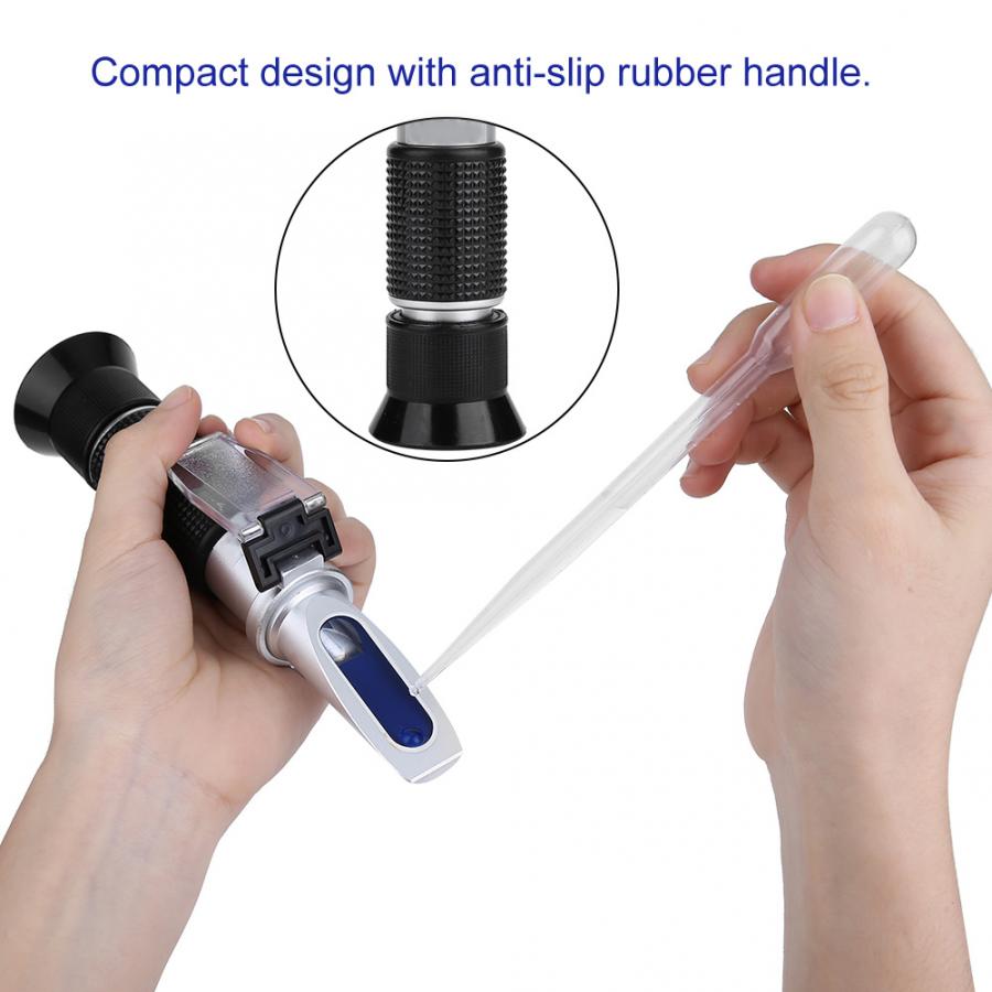 Battery Refractometer Handheld Automotive Engine Battery Antifreeze Refractometer Glycol Antifreeze Tester Alcohol Refractometer