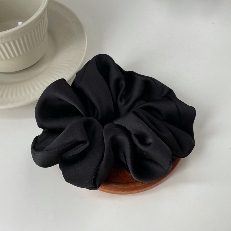 Accesorios para el cabello De Seda francesa para Mujer textura elástica Cheveux Complementos De Scrunchies Gomas Pelo Mujer bandas corbata satén: Verde
