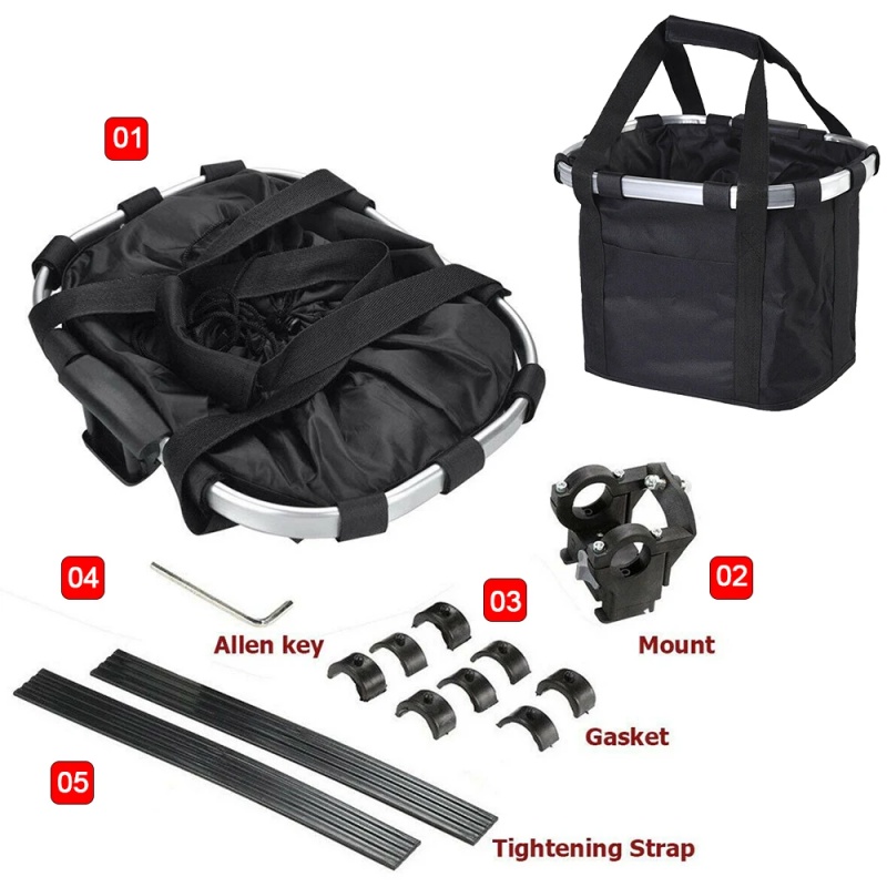 Mir avant pliable pour vélo de montagne, sac de transport pour animaux de compagnie, poignées amovibles, panier de vélo portable, charge de 3kg