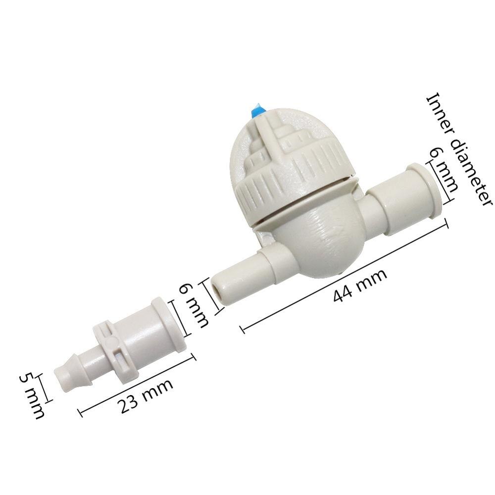 20 set 6 mm Spherical Anti-drip device with Single barbs straight connector garden water kits irrigation system hose accessories: Default Title