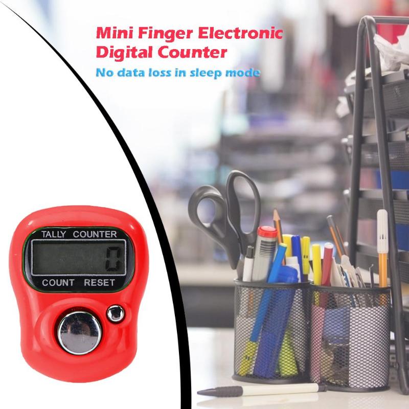 Mini hånd finger sting markør og række finger tæller lcd elektronisk digital tæller rækkevidde 0-99999 sy strikning værktøj