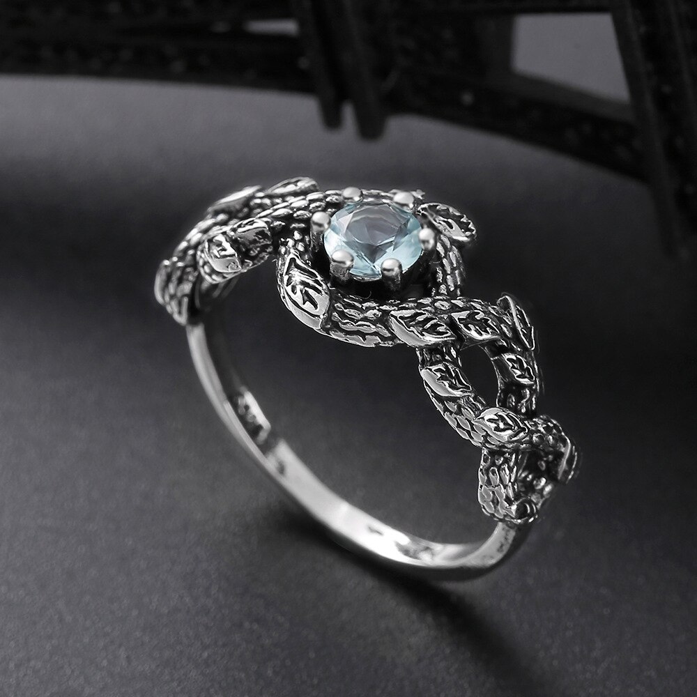 Charme Weibliche Runde Kristall Stein Ring Punk gotisch Stil Schwarz Gold Ringe Für Frauen Luxus Hochzeit Engagement Ring Schmuck