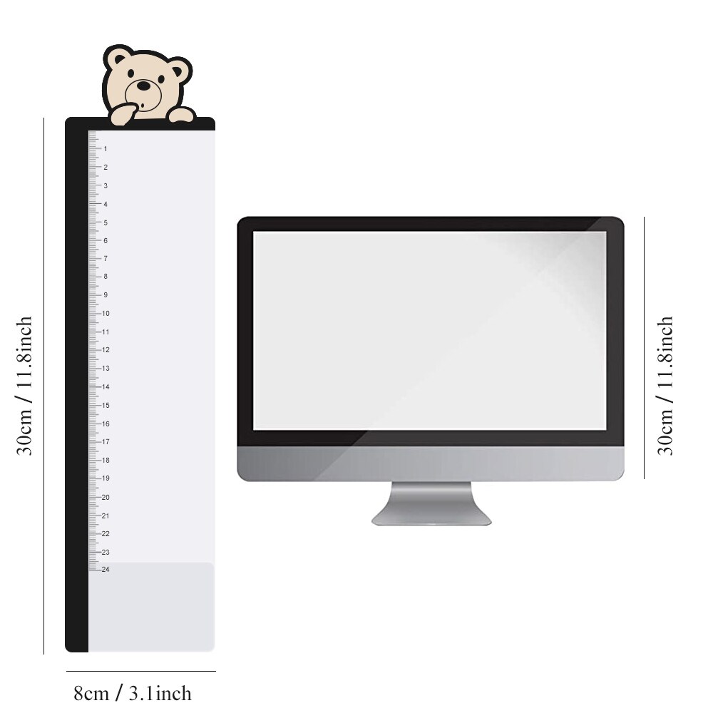 2pcs Message Board Computer Display Screen Sticker Monitors Side Panel Planner Writing Record Remind Memo Pad Side Panel