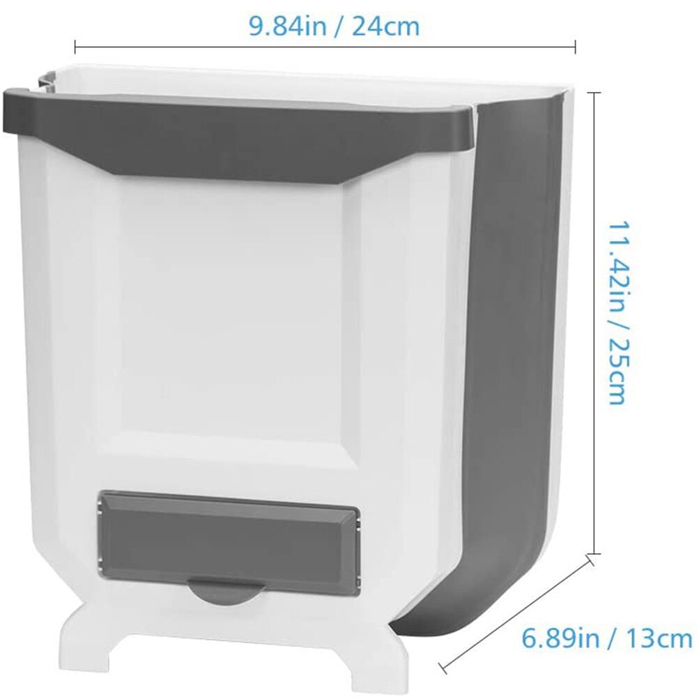 Door Hanging Trash Holder Foldable Garbage Bin Can Rubbish Container Garbage Basket Kitchen Storage Multipurpose Waste Bin