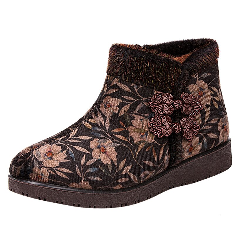 Bottes chaudes et décontractées pour femme, chaussures à la , collection hiver