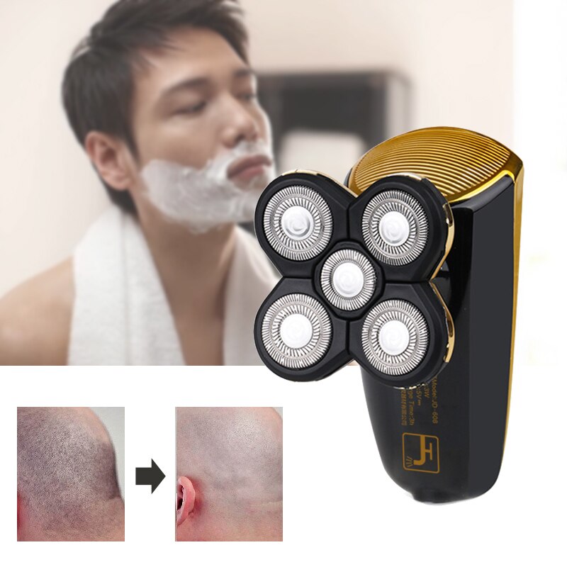 Jinding Five-blade Electric Shaver Full Body Wash Car Razor USB Waterproof Shaver Machine Electric Men Razors Beard Trimmer