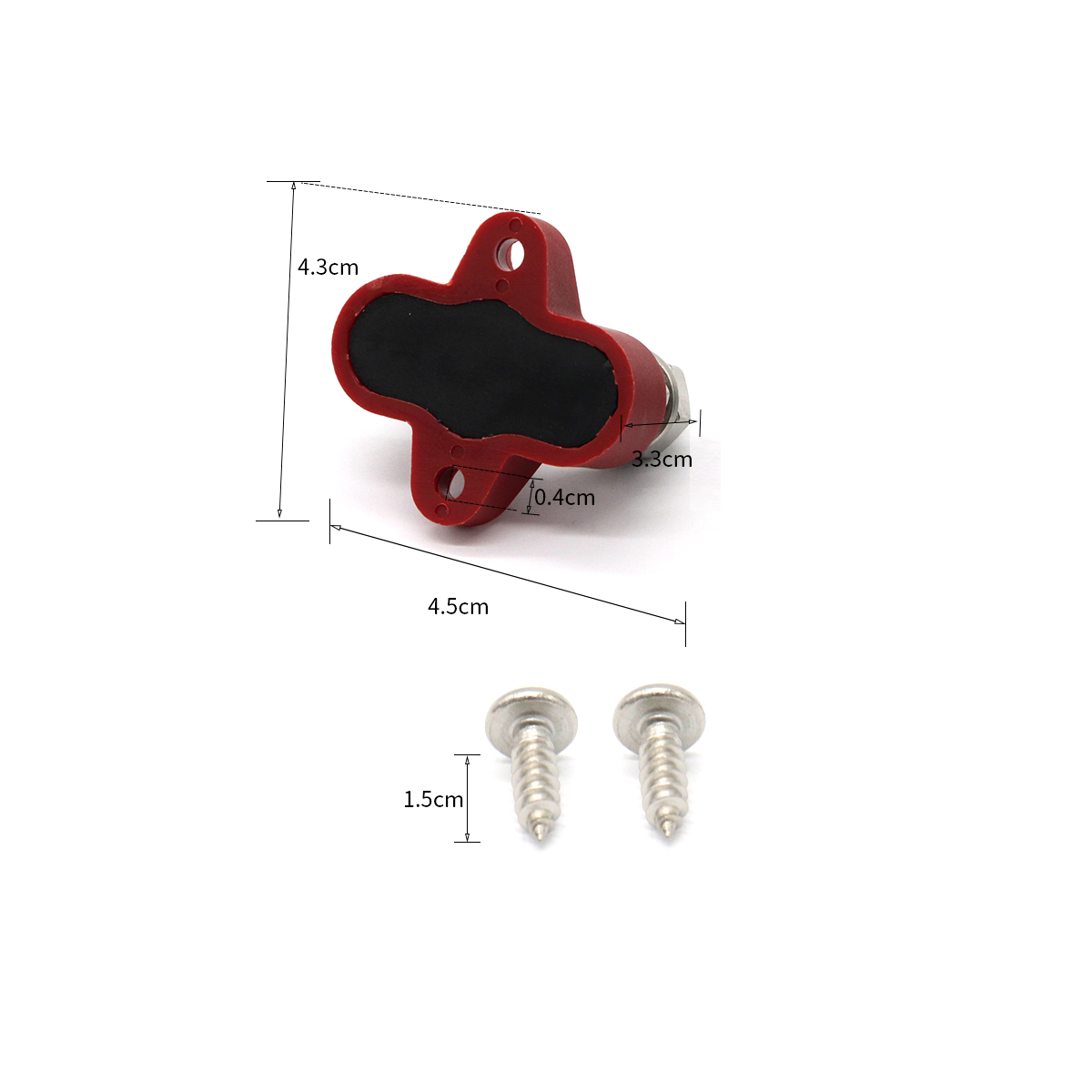 DC 48V Bus Bar Power Terminal Junction Blokken Negatieve M8 Zware Positieve Power Distributie Studs met 2 Schroeven zwart rood