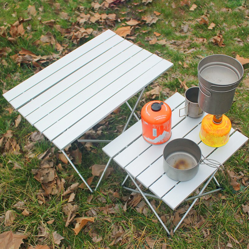 Lille sammenfoldeligt campingbord bærbart strandbord - sammenklappeligt sammenklappeligt picnicbord i en taske