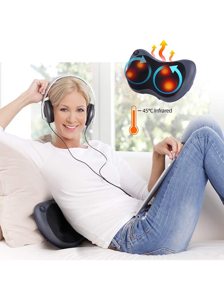 Papillon-masajeador eléctrico Shiatsu para cuello y espalda, con calor, para aliviar el dolor de espalda, para mamá/papá/mujeres/hombres