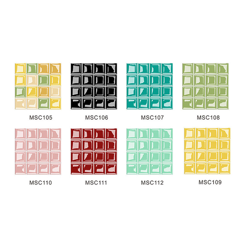 10Pcs Magic Gel Tiles Sticker Mosaic Tile Stickers Kitchen and Bathroom Backsplash Brick Crystal Wallpaper Home Decor