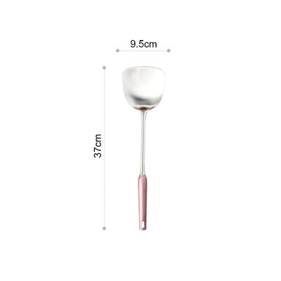 7Pcs Roze Goud Keuken Huishouden 304 Roestvrij Staal Keukengerei Set Koken Lepel Schop Keukengerei: silver Turner