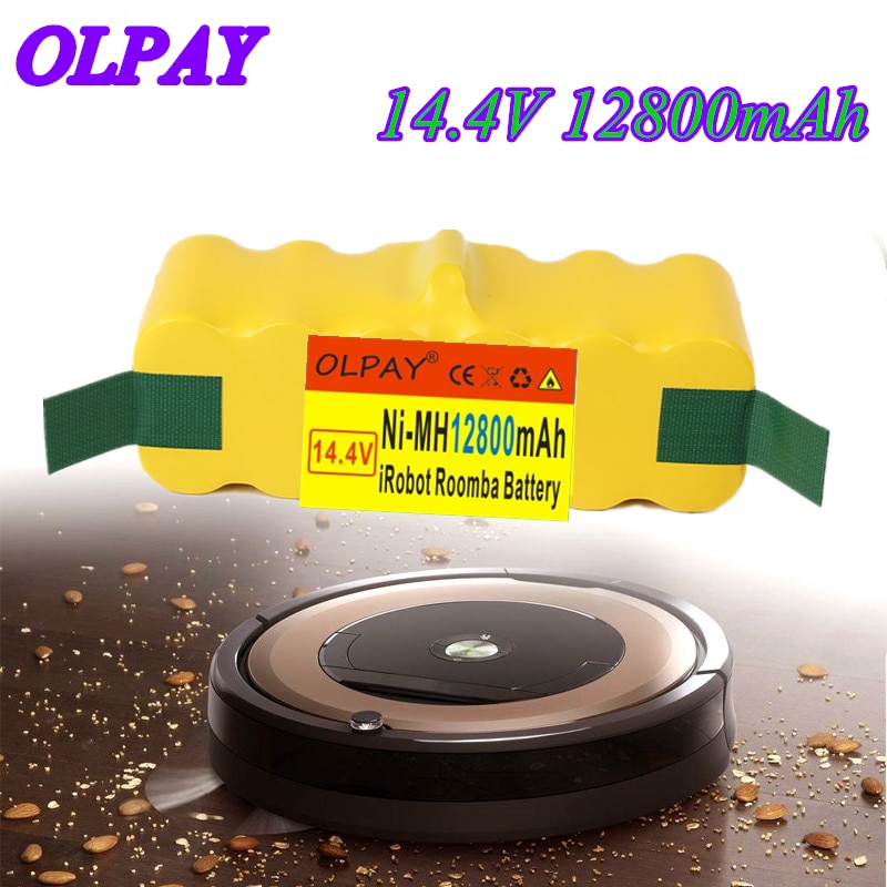 de alta capacidad 12800mAh 14,4 V batería para iRobot Roomba de 500, 530, 540, 550, 620, 600, 650, 700, 780, 790, 870