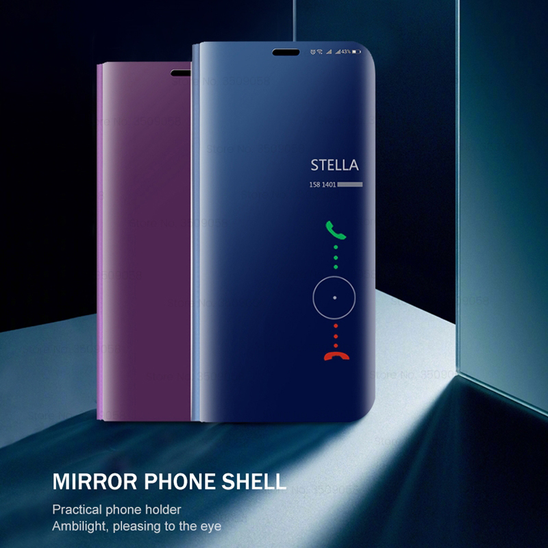 Inteligentne lustro PU skórzane etui z klapką pokrywa dla Samsung Galaxy S 22 S22 Ultra Plus S22Ultra S22 + 5G 2022 magnetyczny stojak na książki Coque