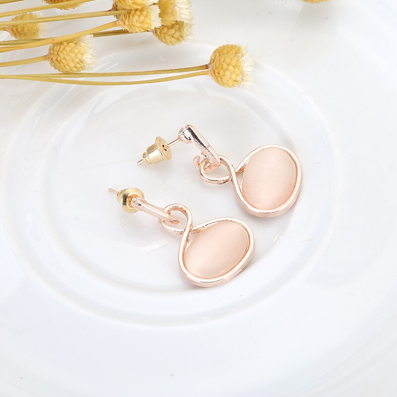 CSHOU22 joyería nupcial conjunto desenfadada de aleación de meteorito colgante incrustado collar pendiente