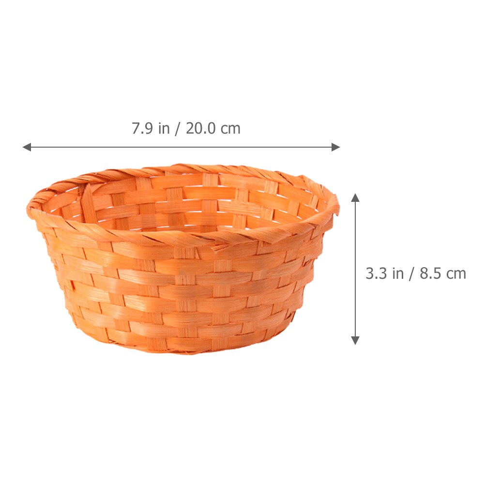 2pcs Hand Woven Basket Desktop Storage Basket Easter Egg Storage Baskets