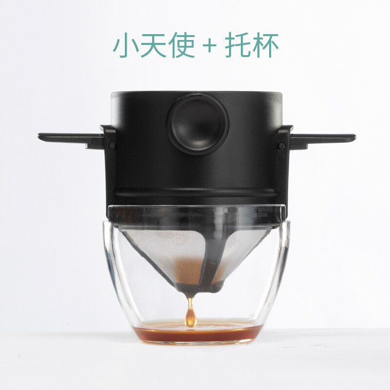 Permanent coffee filter cup stainless steel coffee filter folding filter hand punch cup portable coffee utensil kit: Filter Cup - Cup