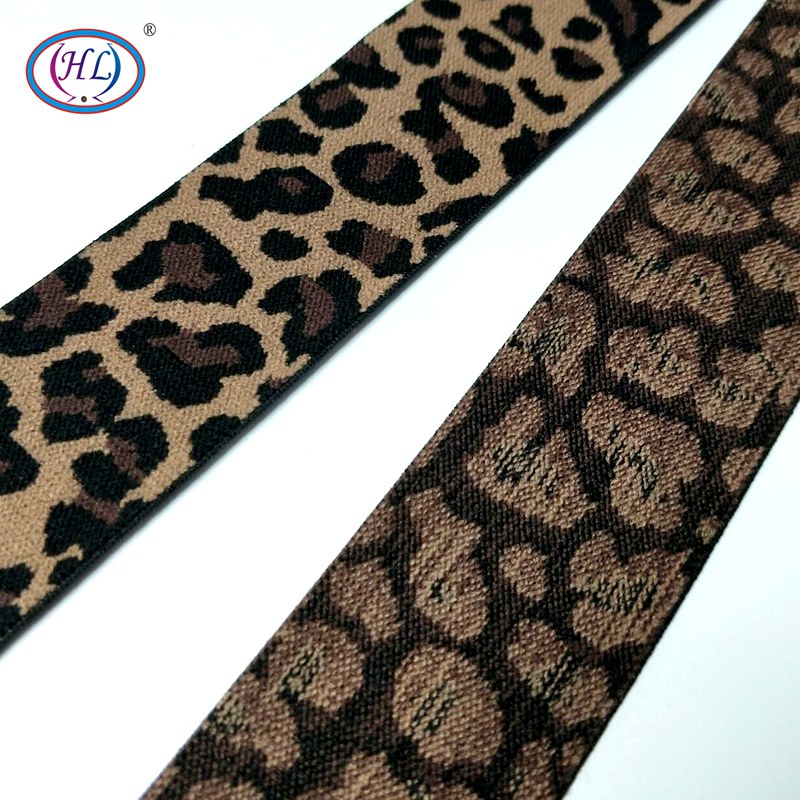 HL 1 meters Elastic Bands Leopard Print 30/38/50MM Clothing Bags Pants Headband Tape DIY sewing accessories