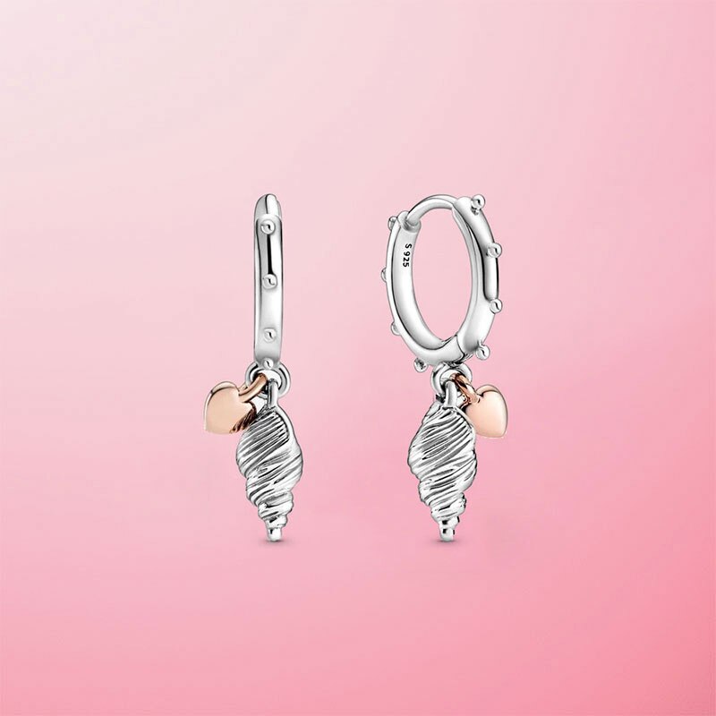 2020 estate Nuovo 925 Sterling Silver Ocean Serie Tartaruga Ciondola I Branelli di Fascino Misura Originale Pamura Braccialetto di Fascino Dei Monili del Regalo: Heart  Conch