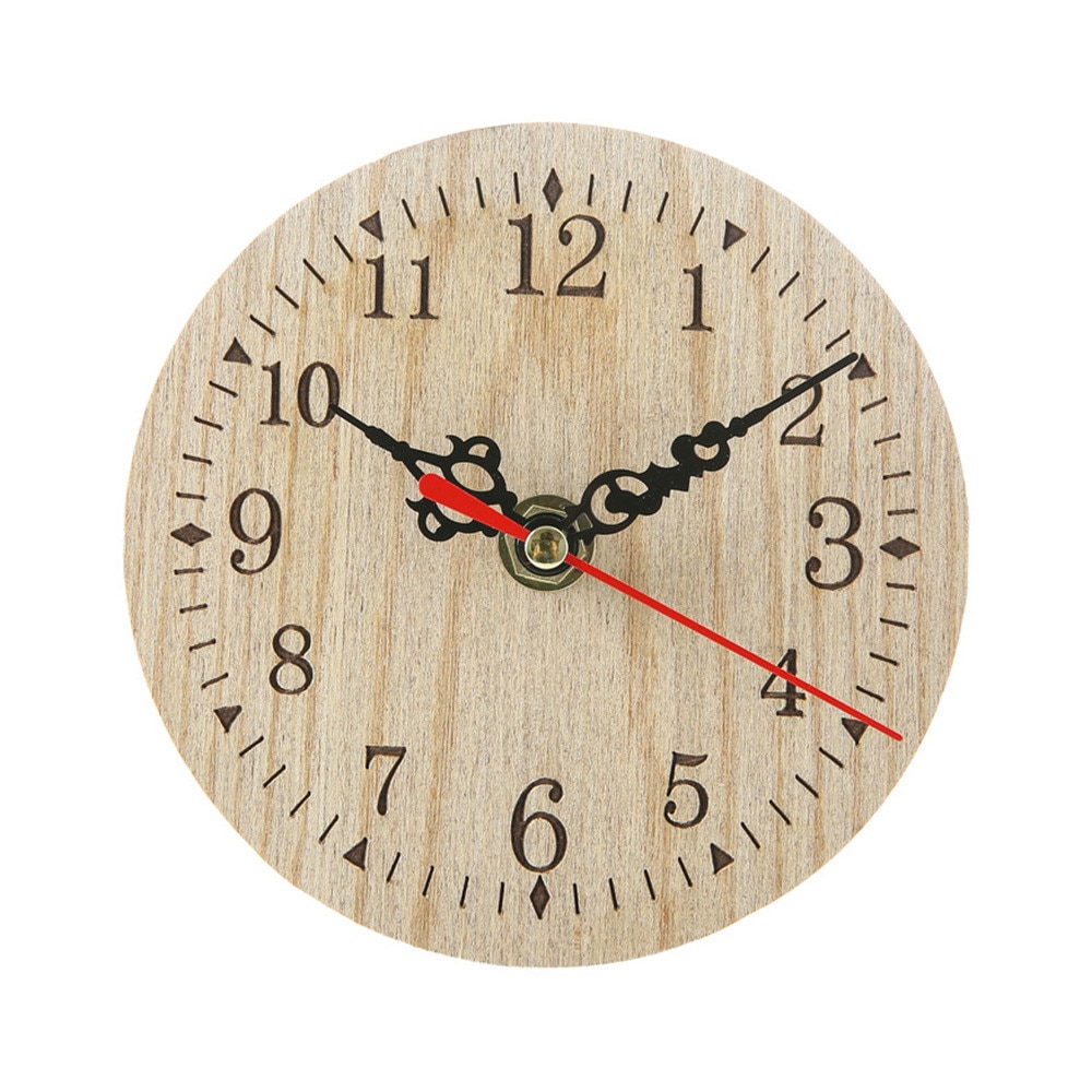 Vintage Rustic Wooden Wall Clock Antique Shabby Retro Home Kitchen Room Decor Wooden Wall Clock Antique Shabby #35