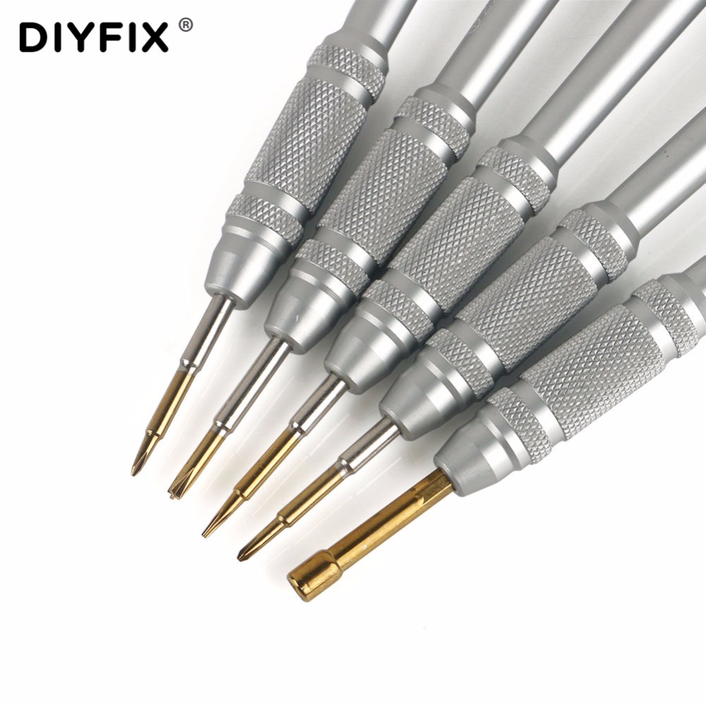 DIYFIX 5 in 1 Schraubendreher-einstellen für iPhone X für iPhone 8 7 6S 6 Reparatur Werkzeuge Öffnung Zerlegen Bausatz