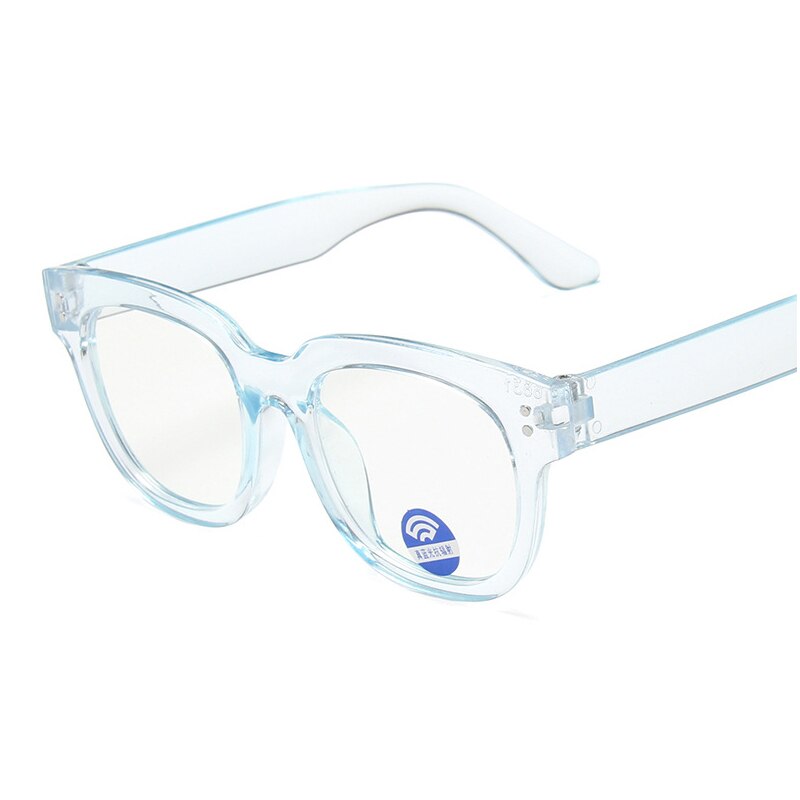 Børn firkantede anti blå briller ramme dreng piger retro børn blå lys blokerende computer briller til baby spædbarn spejl: Blå