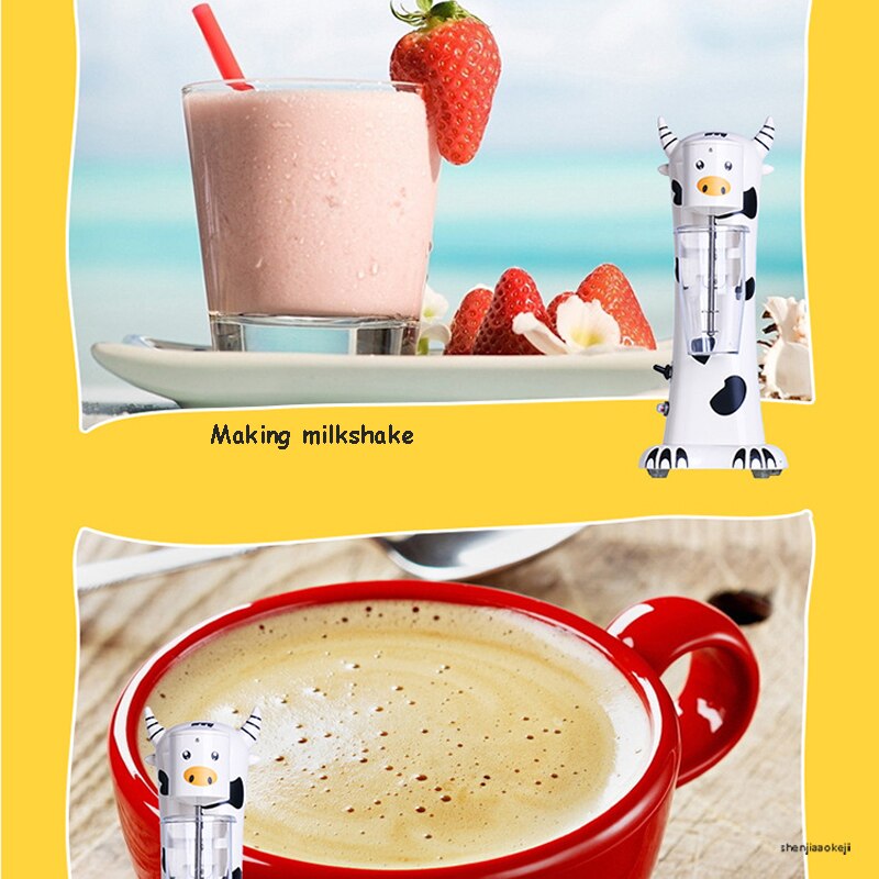 Milkshake machine cartoon Milk Shake Machine single-head Drink mixer Make Milks Foam/Milkshake Bubble Tea Machine for home 220v