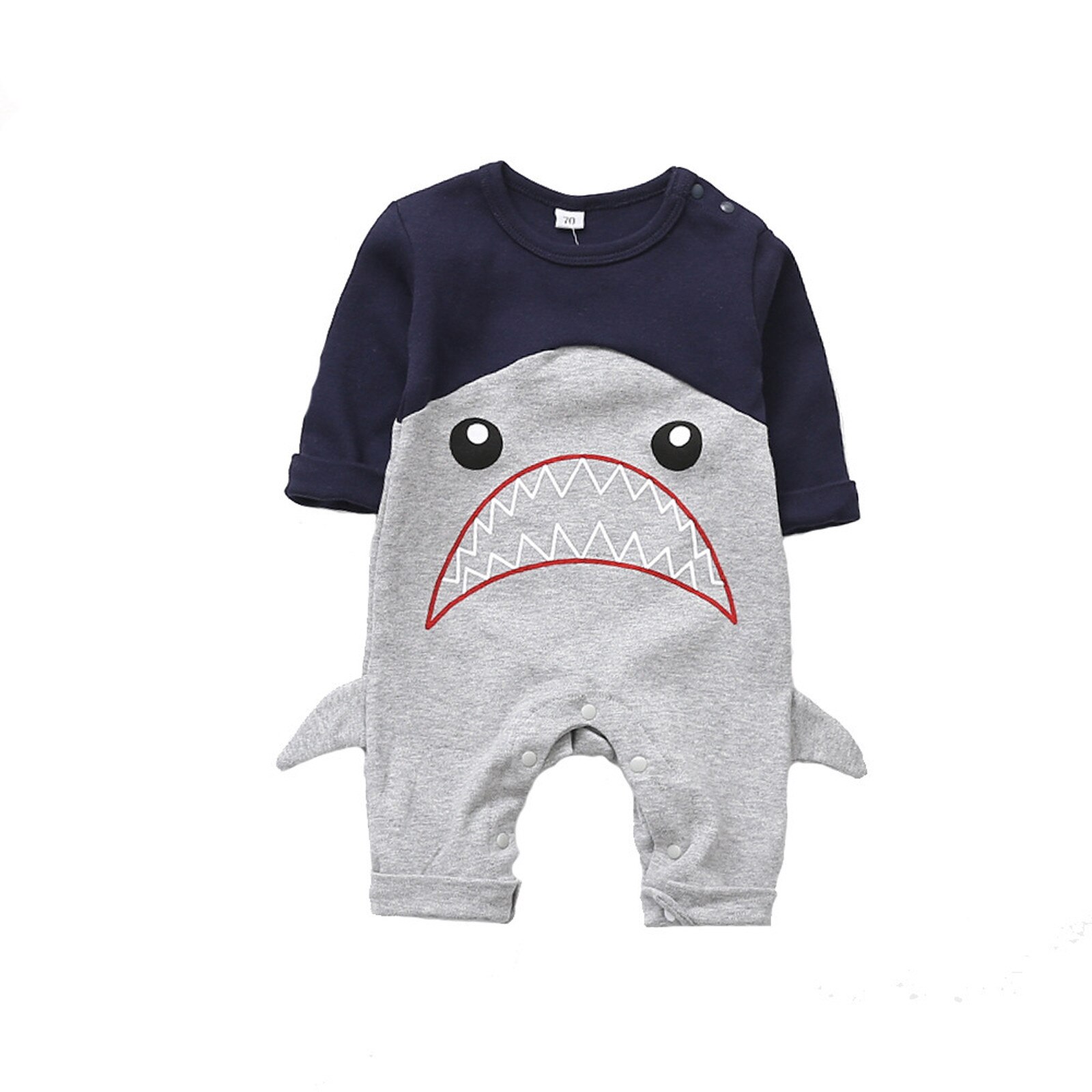 Shark Cartoon Design Baby Romper