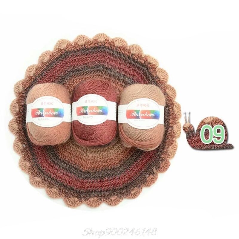 Soft Worsted Yarn Rainbow Gradient Colors DIY Baby Knitting Wool Shawl Scarf Sweater Crochet Thread Supplies Jy16 20: 9