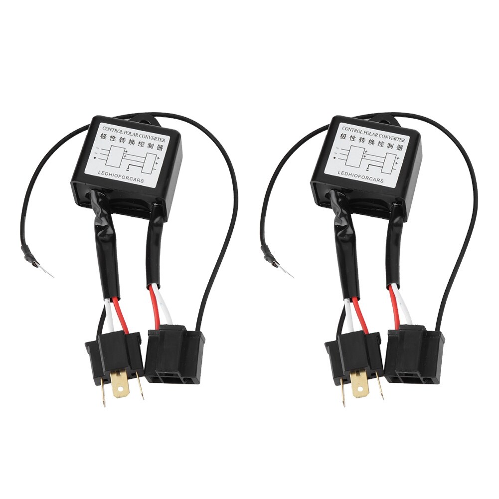 Universal Alloy Car Inverters 2pcs LED Negative Converter Polarity Switch Harness Adaptor Reversed Polarity For H4