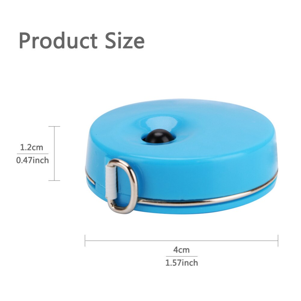 Przenośny 1.5M wysuwana linijka centymetr/Cal miarka mini linijka z brelokiem kolorowy ładny wzór doskonały robić obozu podróży