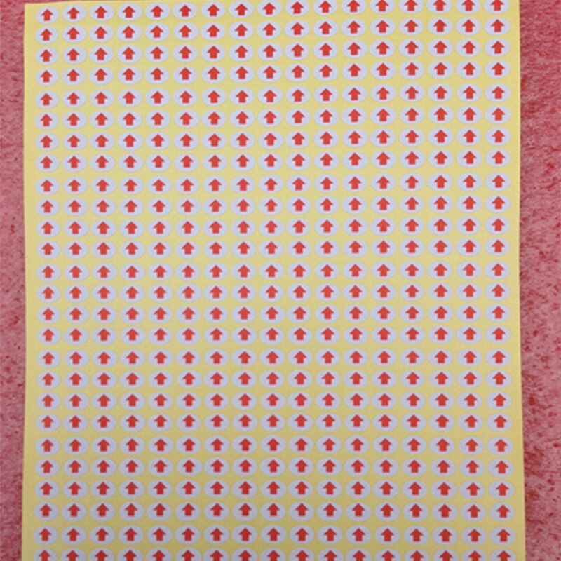 1000pcs 6x6mm custom defective product arrow mark stickers indicates error fault items goods RED color labels