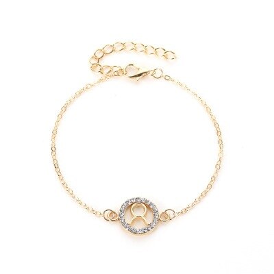 Wrap Armband Twaalf Sterrenbeelden Armband Gouden Weegschaal Schorpioen Maagd Vrouwen Stijl Wrap Armband Sieraden: P