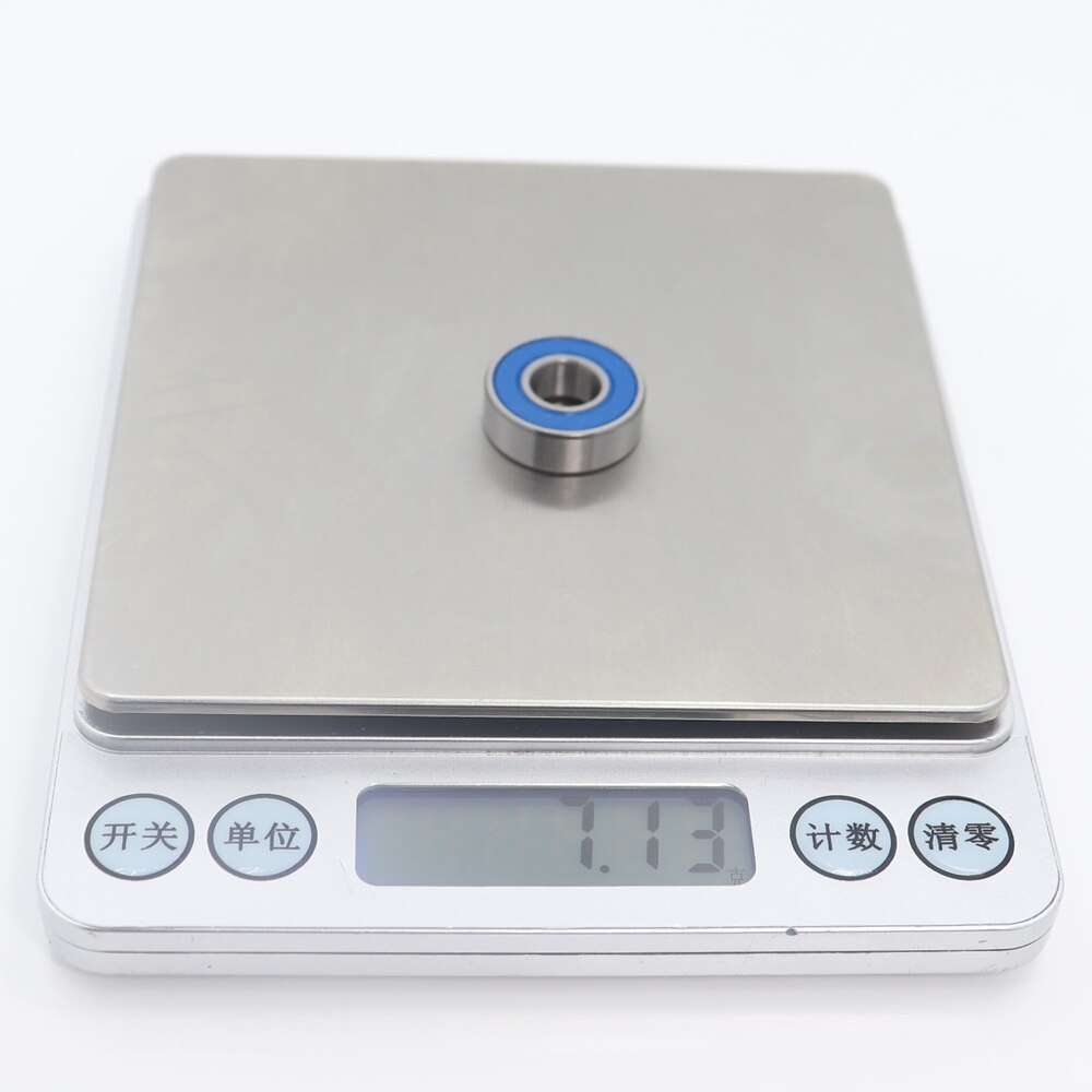 Rodamientos 698 VRS MAX de 8x19x6mm (4 piezas), pivote de bicicleta de acero cromado azul sellado con grasa, rodamiento de bolas completo de carro 698LLU