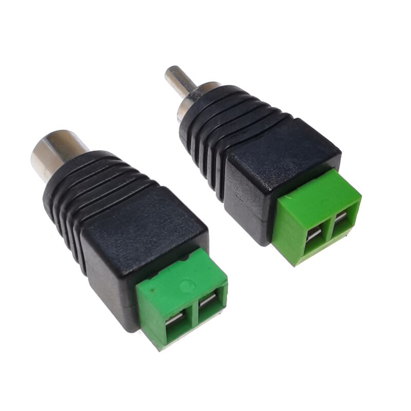 1PCS-50PCS RCA Terminal Block CAT5 To Camera CCTV Video Balun RCA Female Or Male Jack AV Screw Connector
