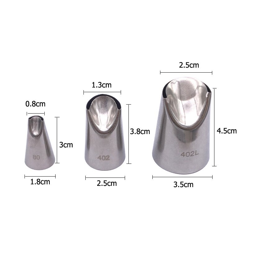 3 Pcs/Set Ruffle Tips Stainless Steel Icing Piping Nozzles Cake Decorating Pastry Tip Sets Cupcake Tools Bakeware