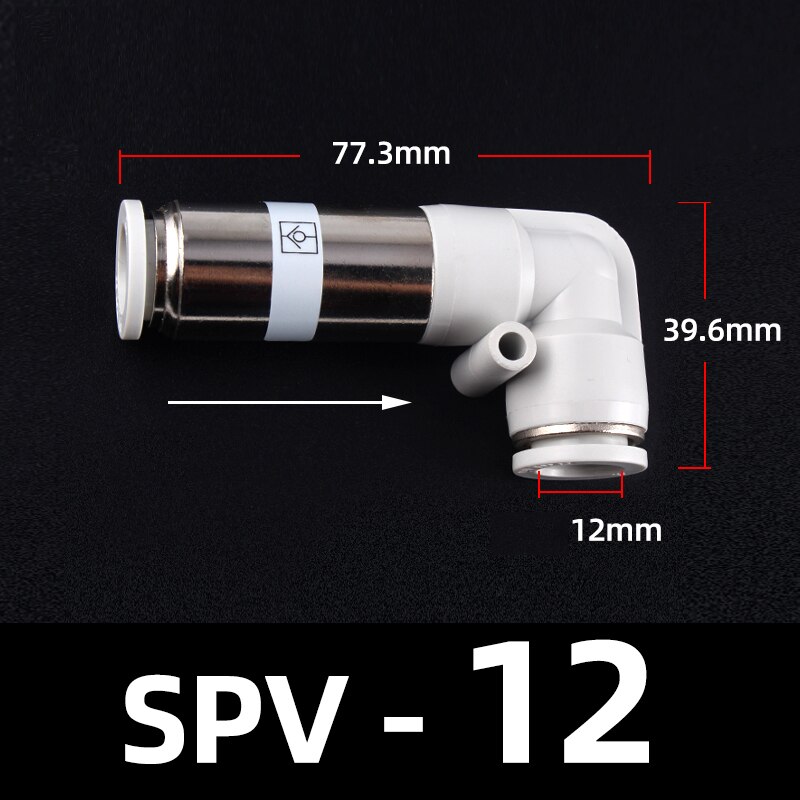 Air Pneumatic Check Valve One Way Non-return Valve Hose Tube One Touch Qucik Fitting Connector Coupling: SPV-12