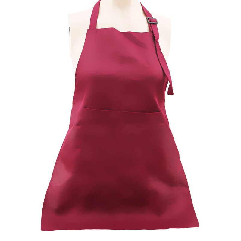 1Pc Cute Kid Children Kitchen Baking Painting Apron Baby Art Cooking Craft Bib Role Play Kits Apron Cleaning Tools: Claret