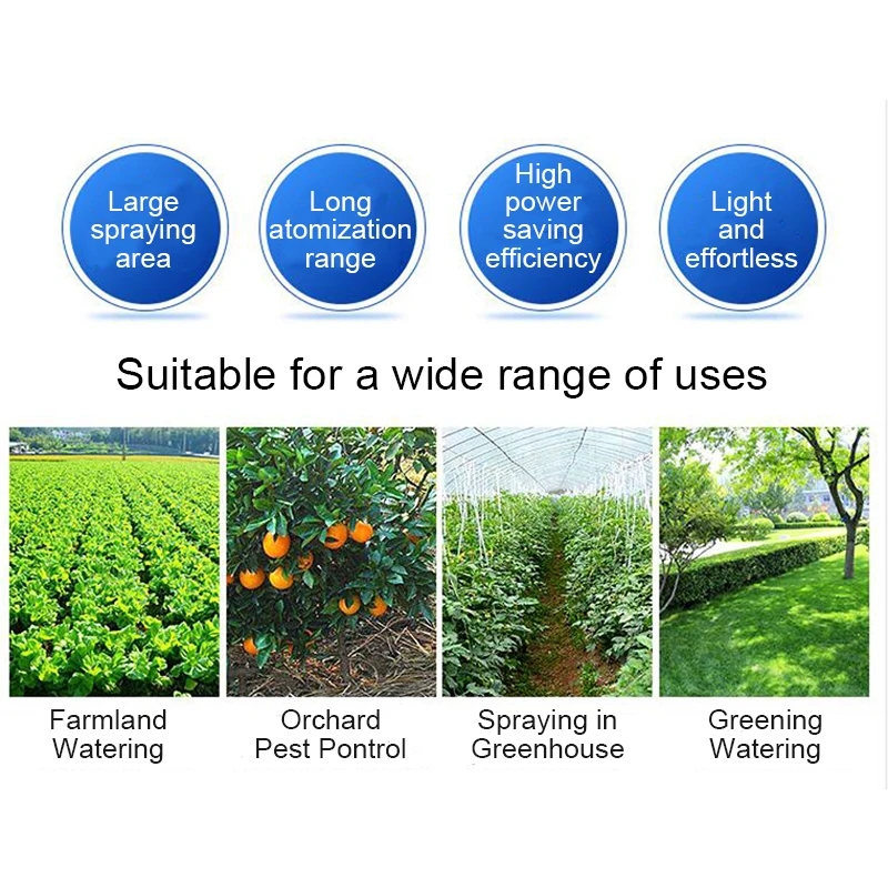 Elektrisk sprøyte lufttønne landbruksdoseringslufttønne elektrisk tåkesprøyte vifte minisprøyte