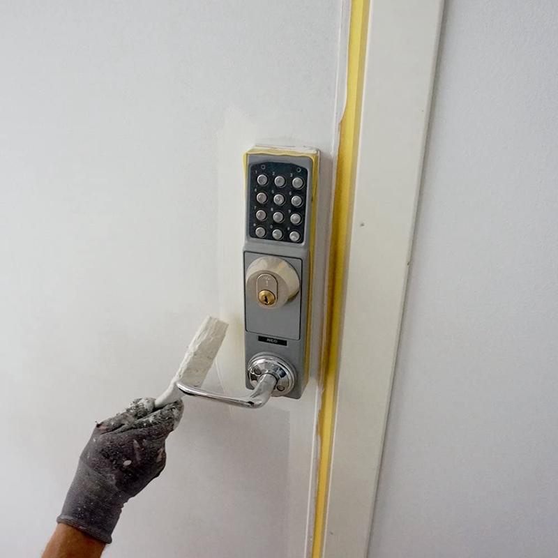 4Rolls Schilders Tape Geel Masking Schilderen Tape Voor Decorating Ambachten Spuiten Lijm Schilders Papier Tape,25Mm X 50M