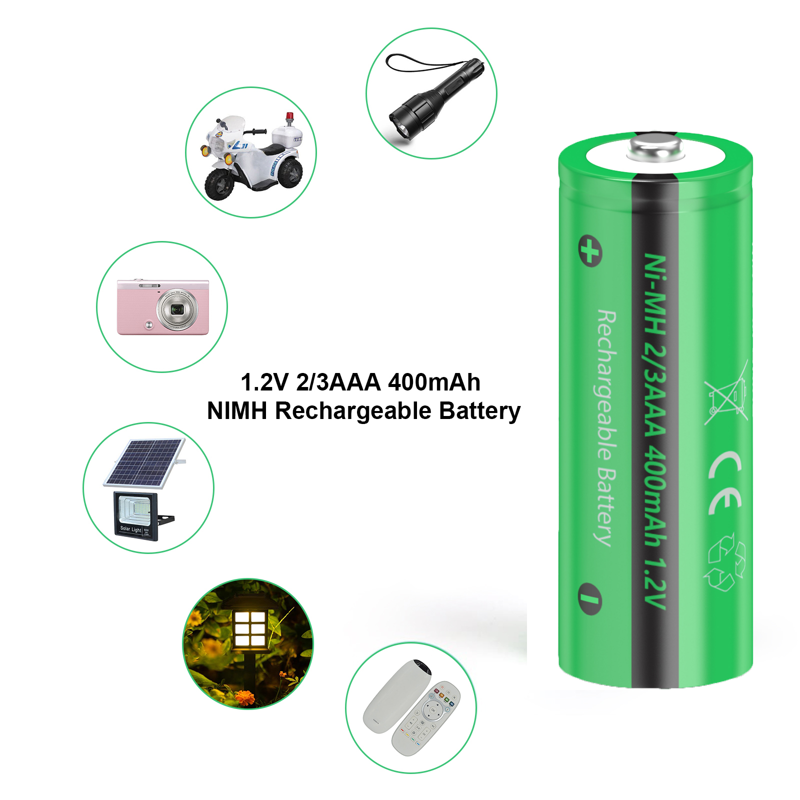 4/10/20PC PKCELL 1.2V 400mAh 2/3 AAA Ni-MH akumulator bateria guzikowa top Solar światło ogrodowe lampy baterie