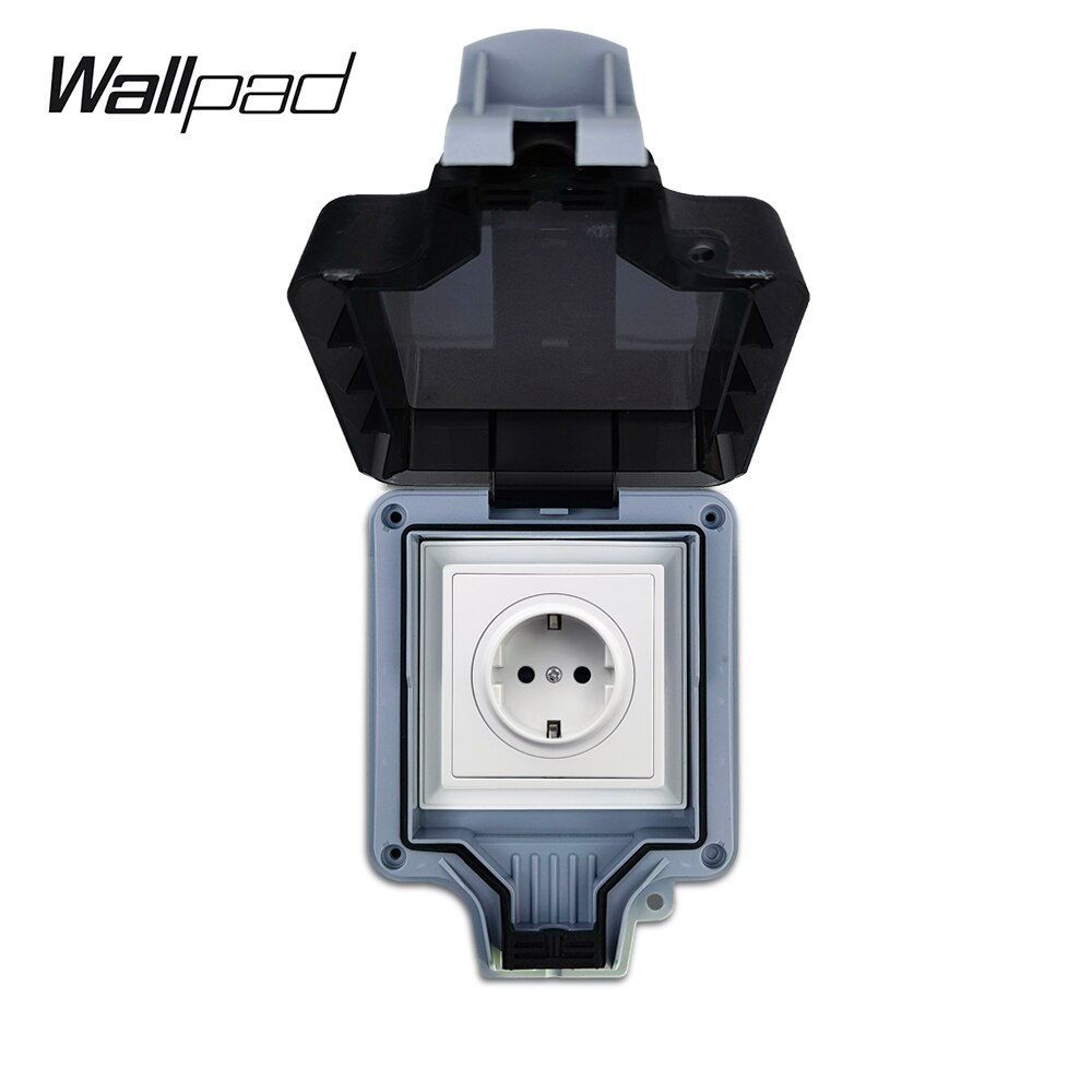 Wallpad Waterproof EU Socket IP66 Weatherproof Box For Outdoor or Bathroom Usage: Box with EU socket