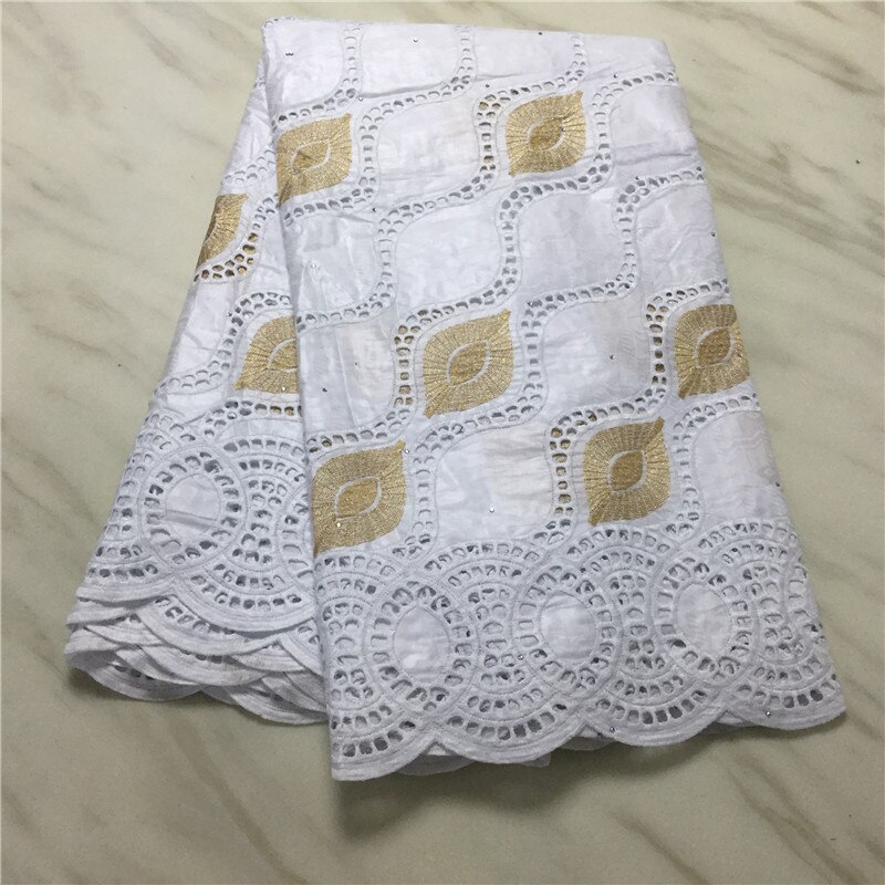 coton bassin sec riche brode broderie guinée brocart tissu 5 Yards par pièces africain bazin riche tissus
