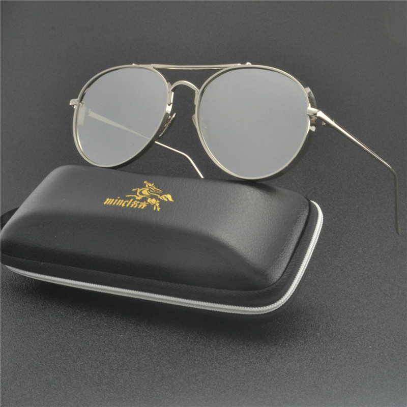 Gafas de sol redondas estilo punk para hombre , gafas de sol clásicas y ovaladas pequeñas para mujer, gafas negras Vintage Punk Unisex UV400 FML
