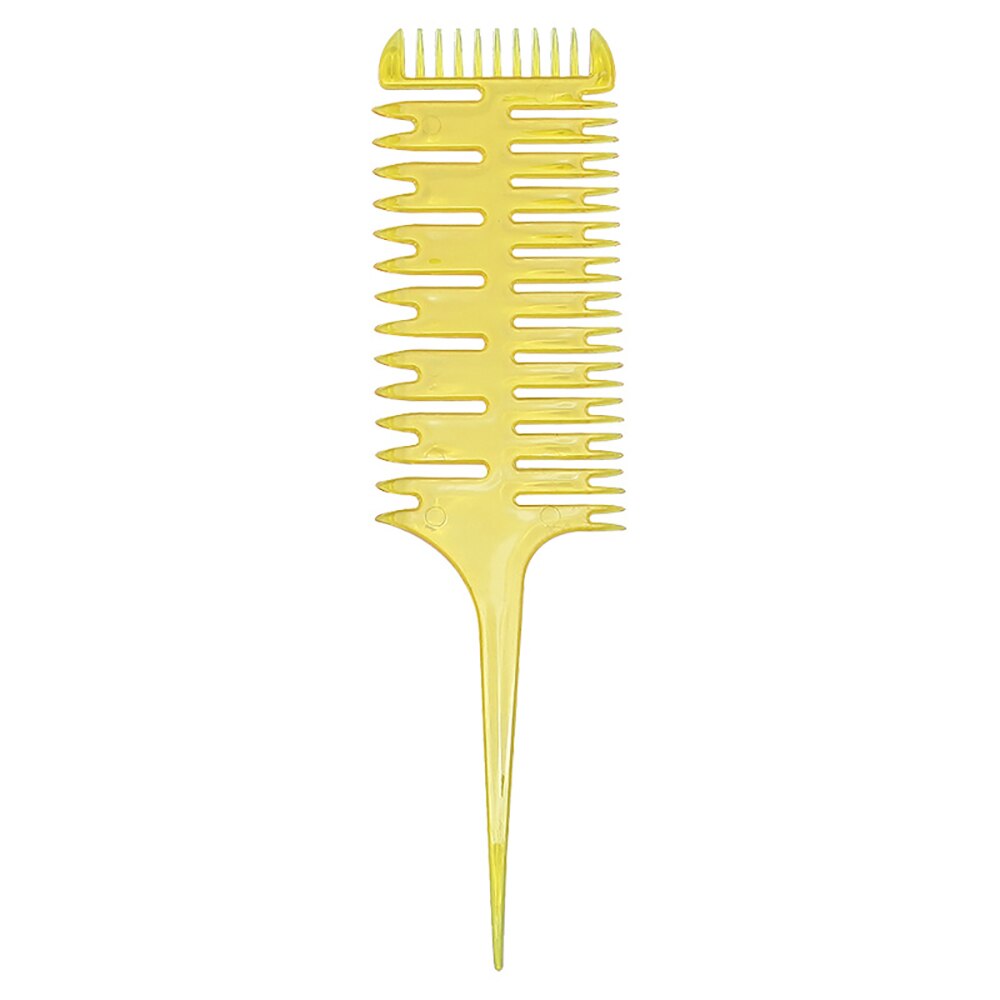 Hårfarvning kam vævning børste frisør kamme sektionering highlight kam salon styling værktøj barber tilbehør: Gul