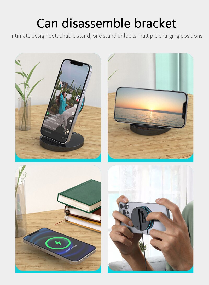 15W Original Magnetic Wireless Charger For IPhone 12 Pro Max 12pro 12 Mini USB C PD18W QC3.0 Adapter Magsafing Qi Fast Charger