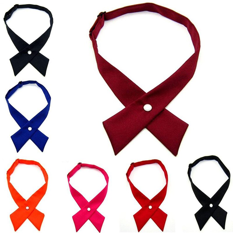 Nœud papillon croisé réglable pour hommes et femmes, solide, décontracté, col en métal, robe formelle de mariage