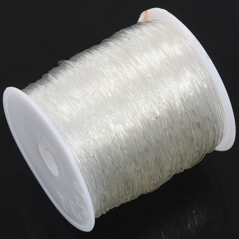 1 Roll Nylon Elastische Draad Voor Sieraden Maken Wit 0.8Mm