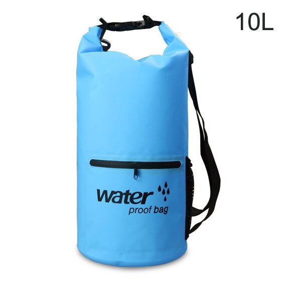 10L 20L Mergulho Natação Ao Ar Livre Saco De Armazenamento De Compressão À Prova D' Água Dry Bag Mochilas Das Mulheres Dos Homens Da Moda de Surf Para Rafting Caiaque: Sky-Blue 10L