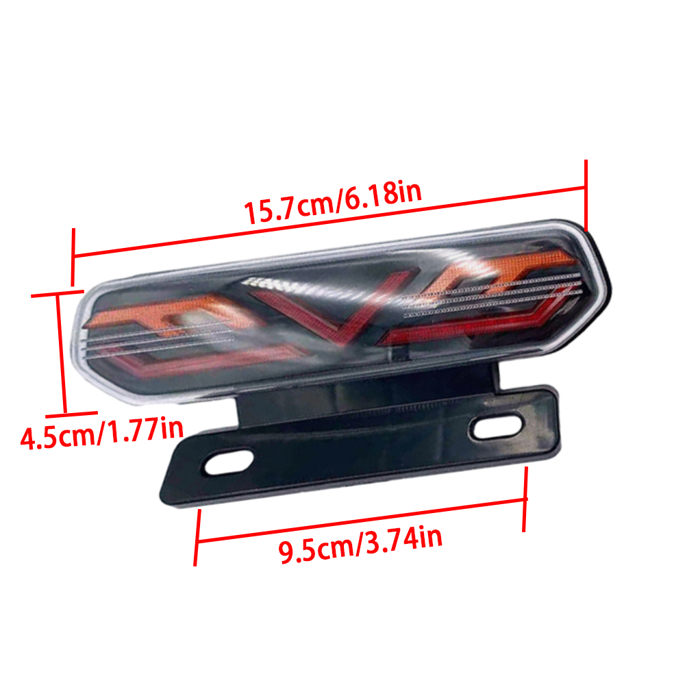 Motorsykkel baklys bremselys atv baklys stopp blinklys indikator blinklys universal for motorsykkel