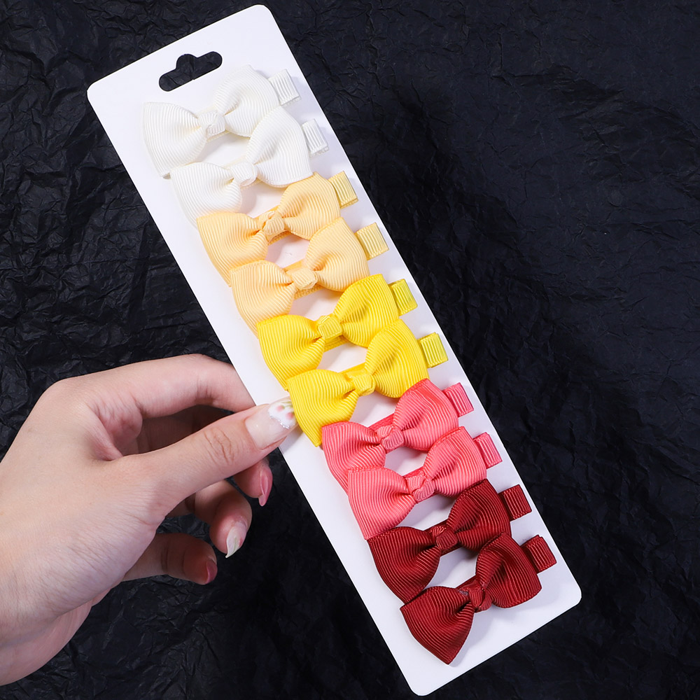 10 unids/set 2 ''lazos coloridos degradados pinzas para el cabello para niñas cinta hecha a mano horquillas con lazo pasadores accesorios para el cabello para niños: Gris